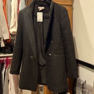 H and M nubby black blazer NWT